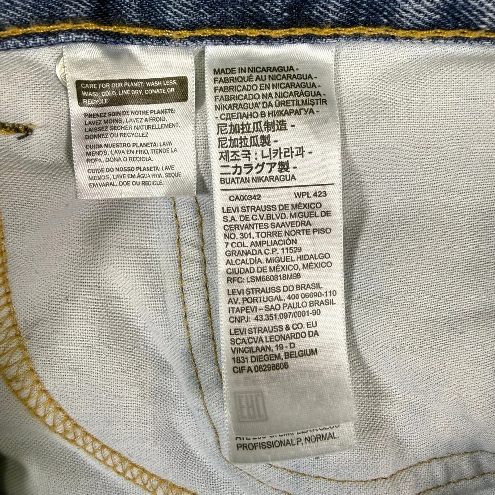 Levis 505‎ Regular Fit Straight Leg Mens Denim Jeans Blue W40 L32 Medium Wash